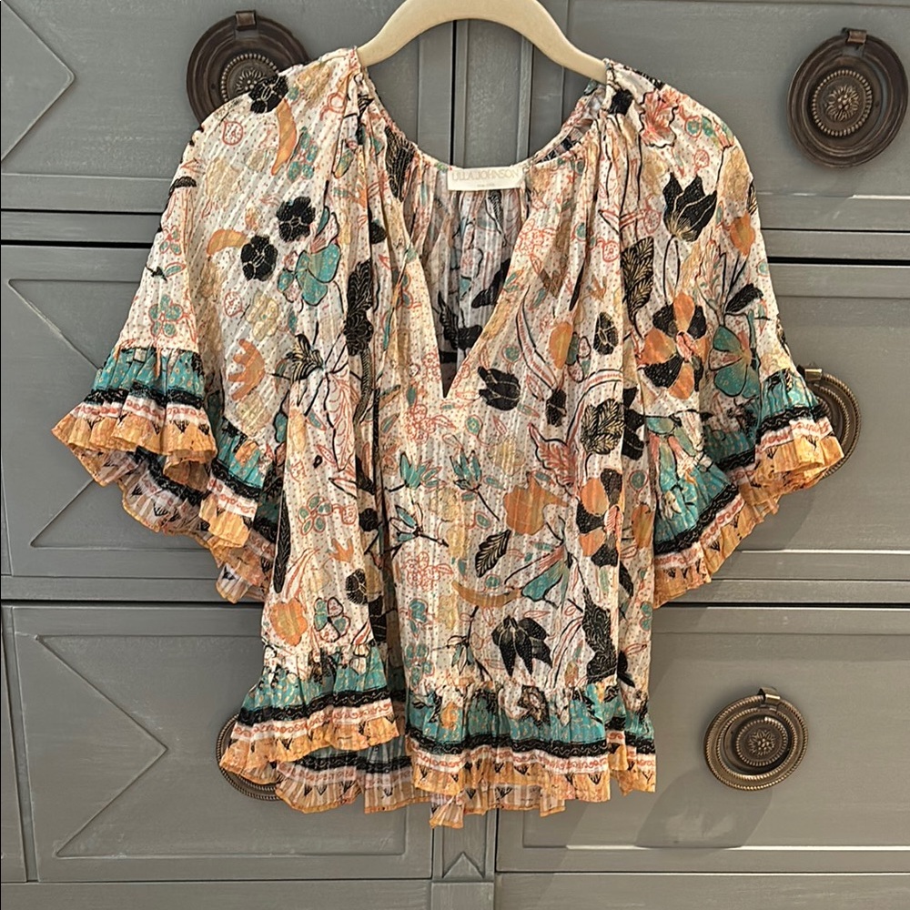 Ulla Johnson printed short sleeve top